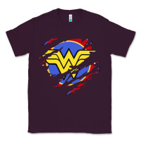 Plum tear off wonder woman shield Classic Tee - artisFamous