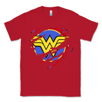 Red tear off wonder woman shield Classic Tee - artisFamous