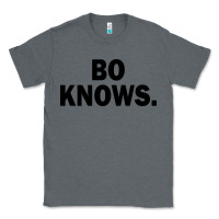 Charcoal Heather bo knows (black text) Classic Tee - artisFamous