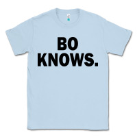 Dusty Blue bo knows (black text) Classic Tee - artisFamous
