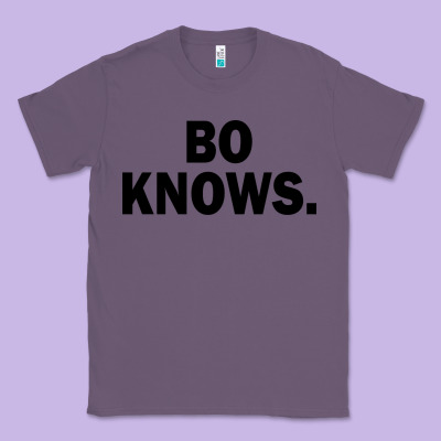 Bo Knows (black Text) Classic Tee Designed By Artisfamous