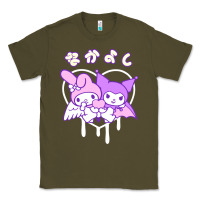 Army Green melody and kuromi heart Classic Tee - artisFamous