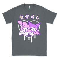 Charcoal Heather melody and kuromi heart Classic Tee - artisFamous