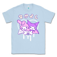 Dusty Blue melody and kuromi heart Classic Tee - artisFamous