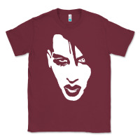 Burgundy marilyn manson face Classic Tee - artisFamous