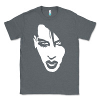 Charcoal Heather marilyn manson face Classic Tee - artisFamous