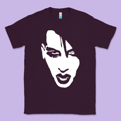 Marilyn Manson Face Classic Tee Designed By Artisfamous