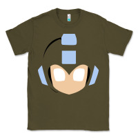 Army Green mega man retro video game face Classic Tee - artisFamous