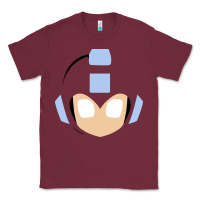 Burgundy mega man retro video game face Classic Tee - artisFamous
