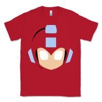 Red mega man retro video game face Classic Tee - artisFamous