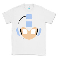 White mega man retro video game face Classic Tee - artisFamous