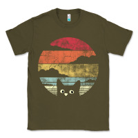 Army Green cat retro vintage style Classic Tee - artisFamous