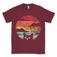 Burgundy cat retro vintage style Classic Tee - artisFamous