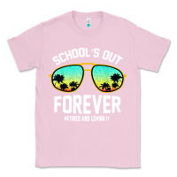 Bubblegum Pink school out forever retired teacher retro summer Classic Tee - artisFamous