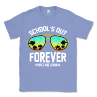Colony Blue school out forever retired teacher retro summer Classic Tee - artisFamous