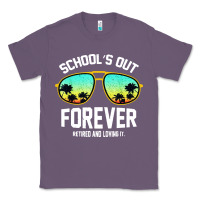 Lavender school out forever retired teacher retro summer Classic Tee - artisFamous