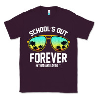 Plum school out forever retired teacher retro summer Classic Tee - artisFamous
