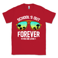 Red school out forever retired teacher retro summer Classic Tee - artisFamous