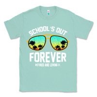 Seafoam school out forever retired teacher retro summer Classic Tee - artisFamous