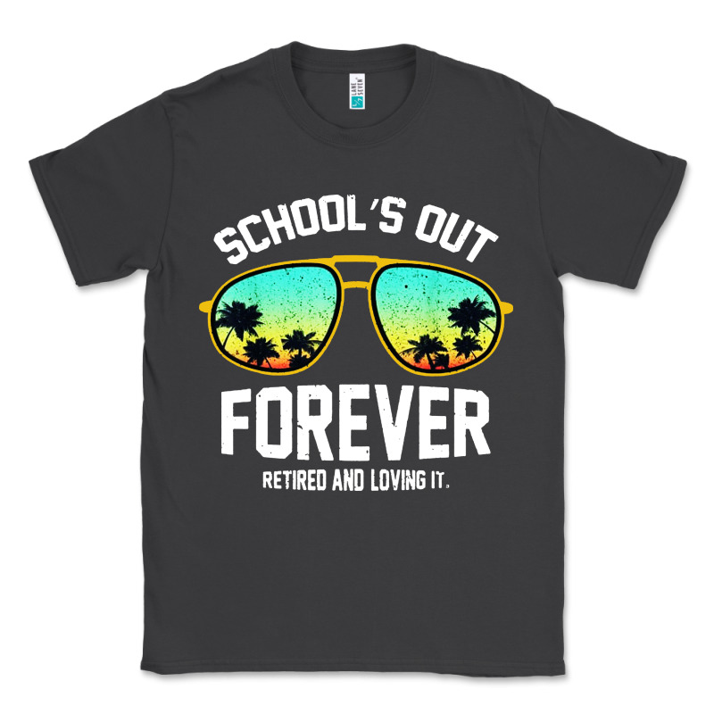 School Out Forever Retired Teacher Retro Summer Classic Tee by artisFamous | Teevron