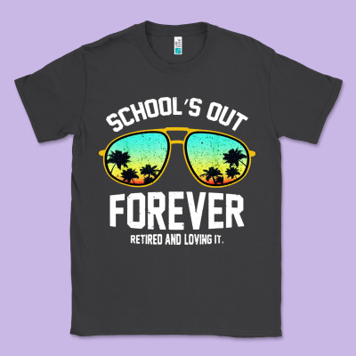 School Out Forever Retired Teacher Retro Summer Classic Tee Designed By Artisfamous