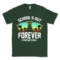 Sports Green school out forever retired teacher retro summer Classic Tee - artisFamous