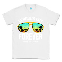 White school out forever retired teacher retro summer Classic Tee - artisFamous