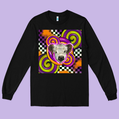 Halloween  Calf Scottish Long Sleeve Tee Designed By Barkaloodesign