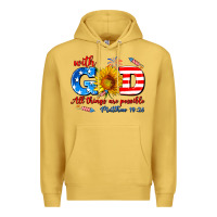 Antique Gold with god all things are possible usa Premium Hoodie - AdoDesignShop