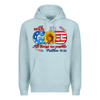 Blue Mist with god all things are possible usa Premium Hoodie - AdoDesignShop