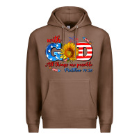 Chestnut with god all things are possible usa Premium Hoodie - AdoDesignShop