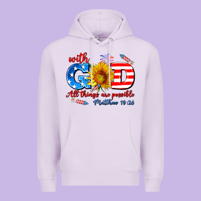 With God All Things Are Possible Usa Premium Hoodie Designed By Adodesignshop