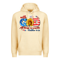 Pina Colada with god all things are possible usa Premium Hoodie - AdoDesignShop