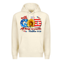Sandshell with god all things are possible usa Premium Hoodie - AdoDesignShop