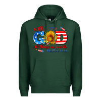 Sports Green with god all things are possible usa Premium Hoodie - AdoDesignShop