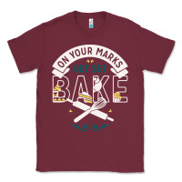Burgundy on your marks get set bake Classic Tee - artisFamous
