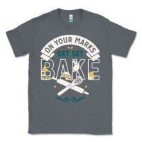 Charcoal Heather on your marks get set bake Classic Tee - artisFamous