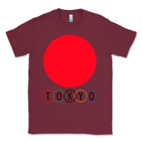 Burgundy Japan Flag Olympics Classic Tee - artisFamous