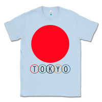 Dusty Blue Japan Flag Olympics Classic Tee - artisFamous