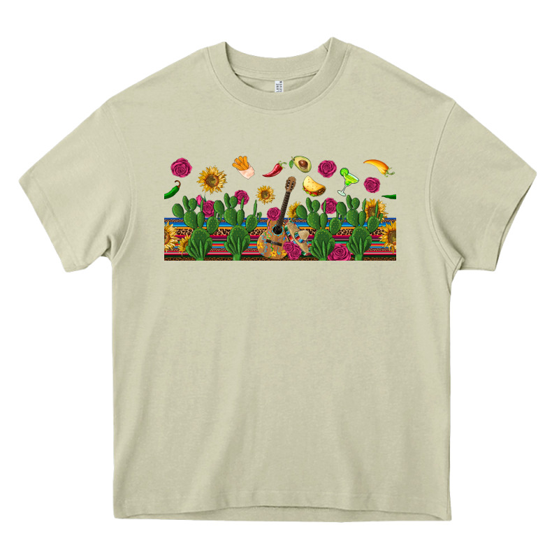 Mexican Sombrero Guitar Rose Cactus Libbey  Cup Heavy Core Tee by BundleAndBundleShop | Teevron