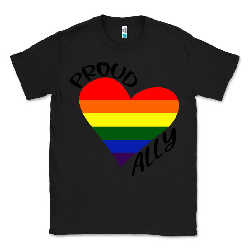 Proud Ally Lgbt Heart Gay Pride Month Classic Tee by artisFamous | Teevron