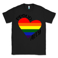 Black proud ally lgbt heart gay pride month Classic Tee - artisFamous