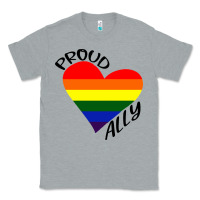 Heather Grey proud ally lgbt heart gay pride month Classic Tee - artisFamous