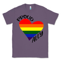 Lavender proud ally lgbt heart gay pride month Classic Tee - artisFamous