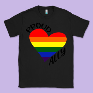 Proud Ally Lgbt Heart Gay Pride Month Classic Tee Designed By Artisfamous