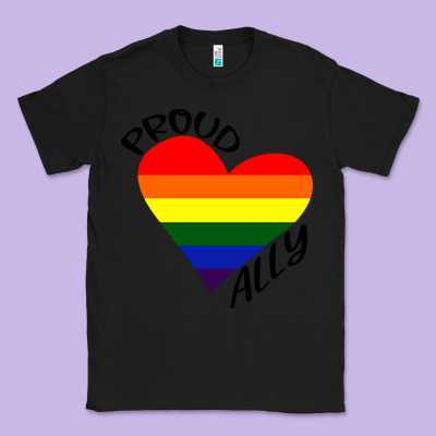 Proud Ally Lgbt Heart Gay Pride Month Classic Tee Designed By Artisfamous