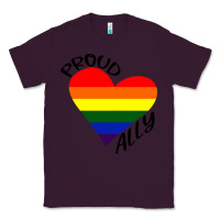 Plum proud ally lgbt heart gay pride month Classic Tee - artisFamous