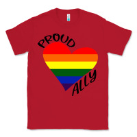 Red proud ally lgbt heart gay pride month Classic Tee - artisFamous