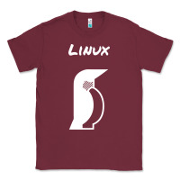 Burgundy linux Classic Tee - artisFamous