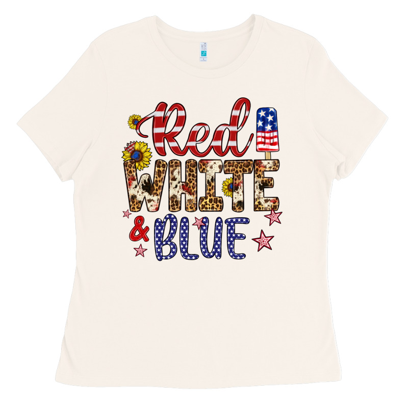 Red White And Blue Ladies Tee by Artiststas | Teevron